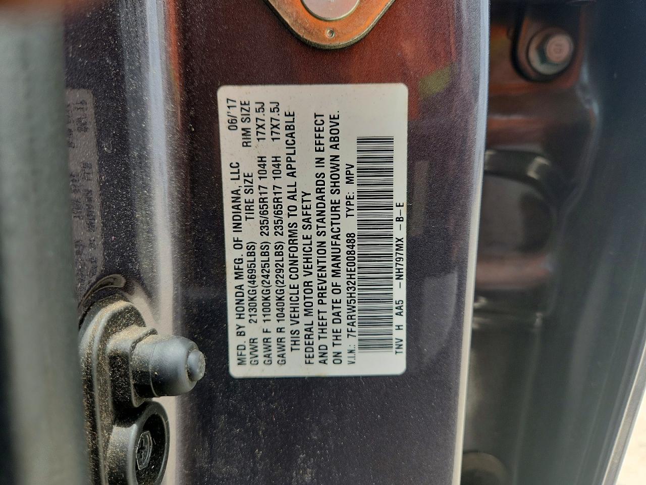 2017 HONDA CRV