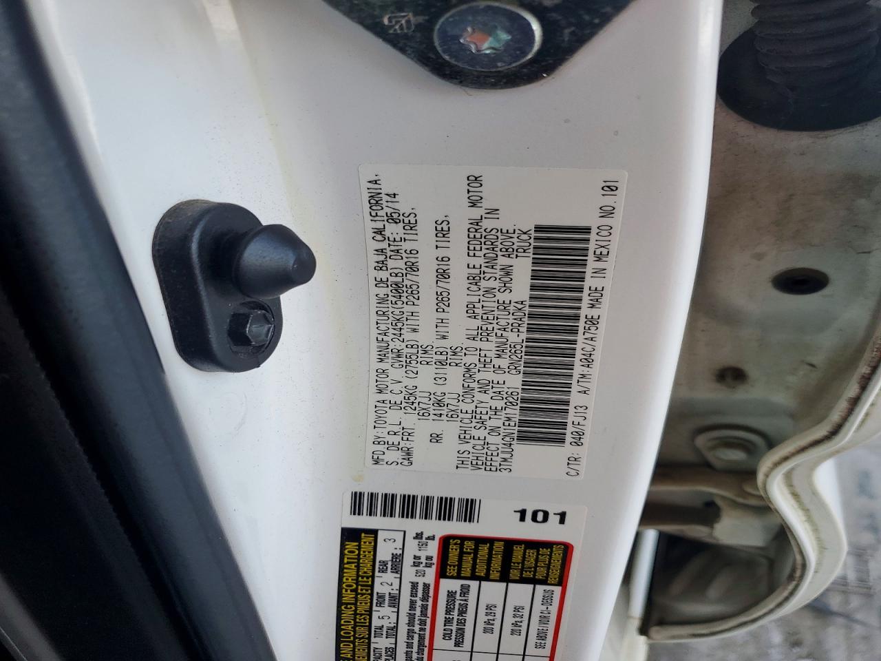 2014 TOYOTA TACOMA