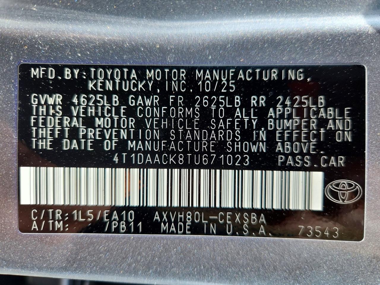 2026 TOYOTA CAMRY