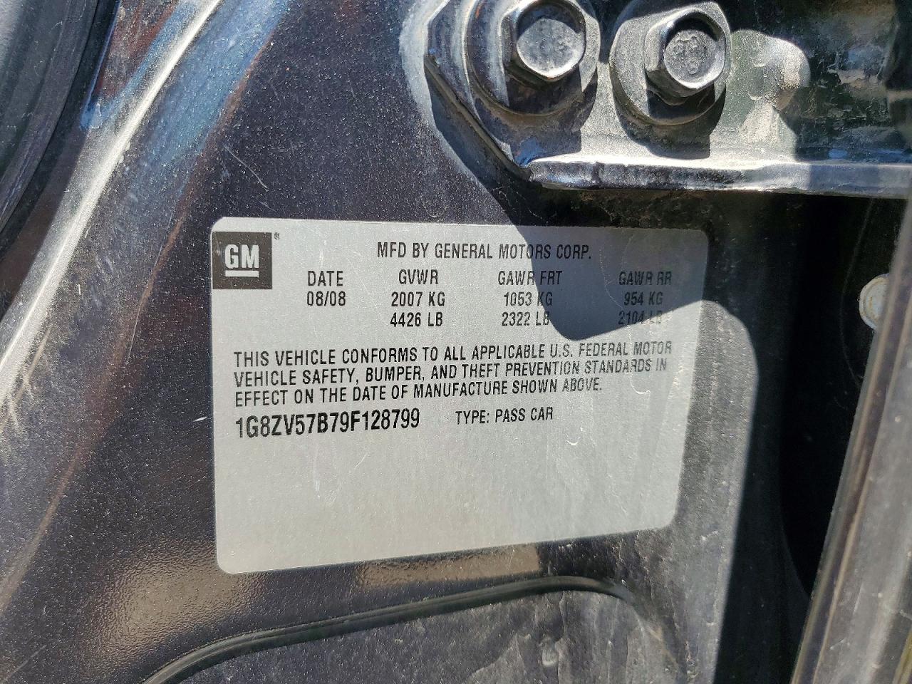 2009 SATURN AURA