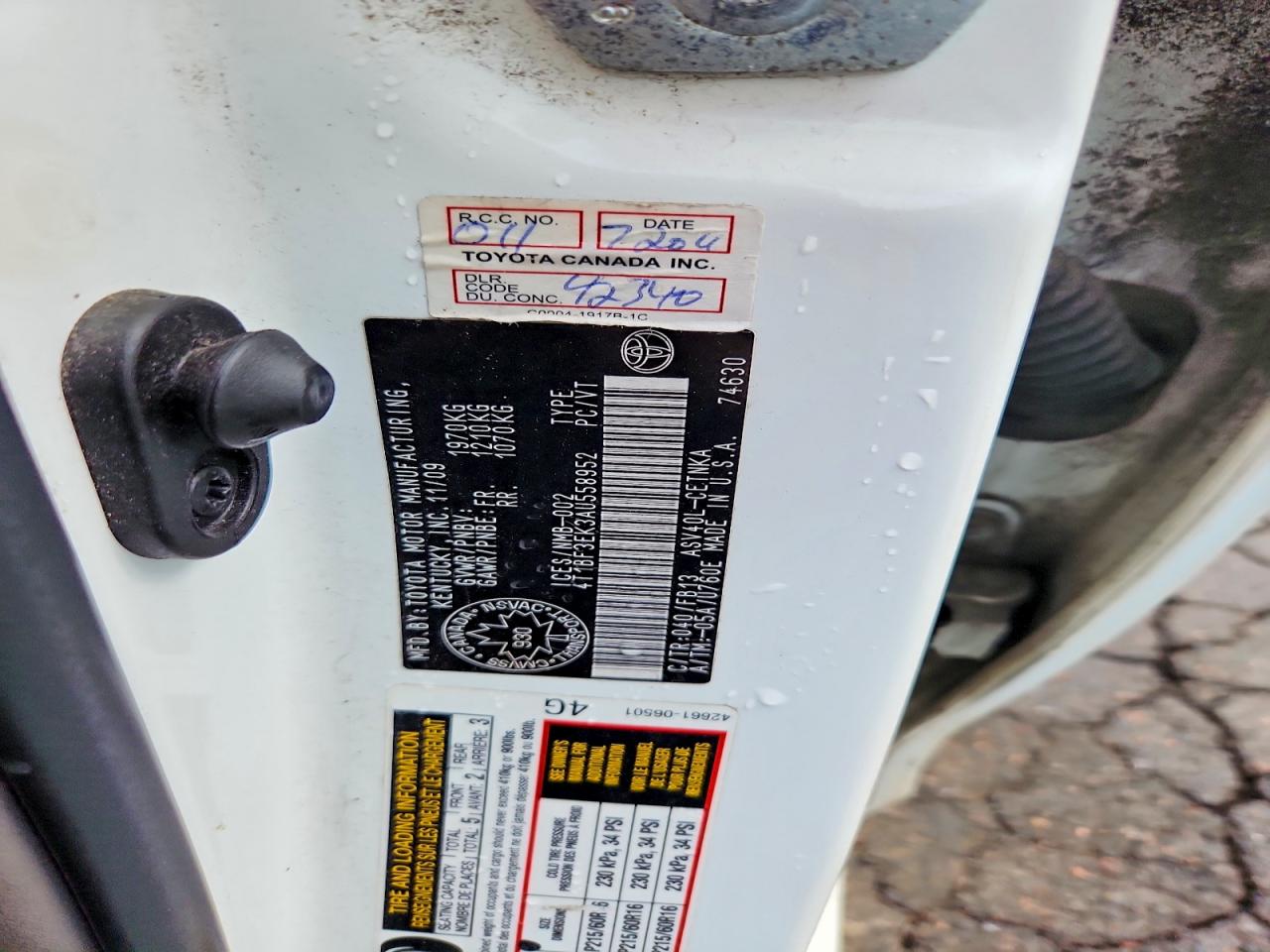 2010 TOYOTA CAMRY