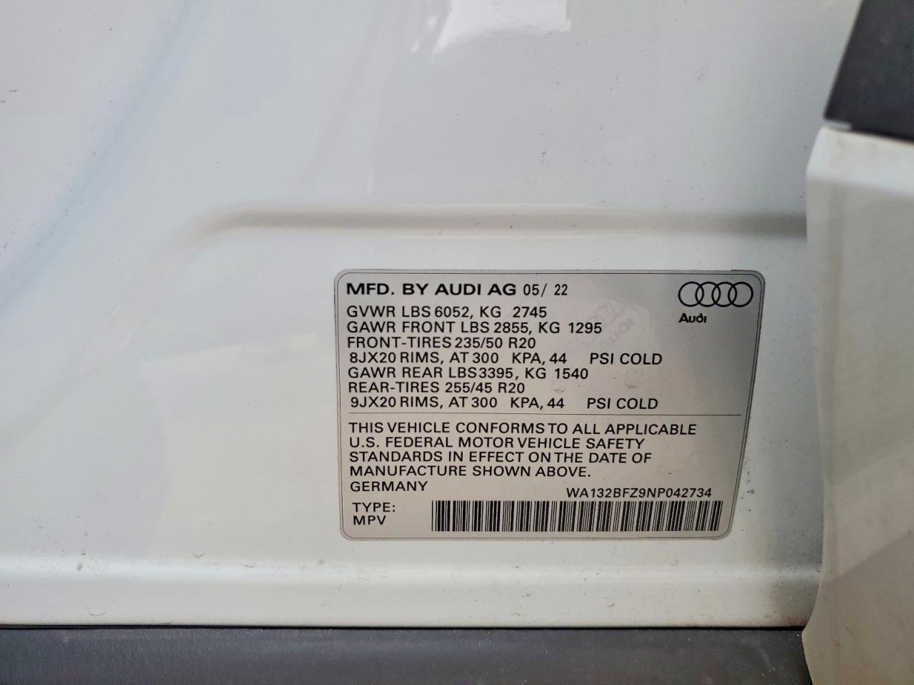 2022 AUDI ALL OTHER
