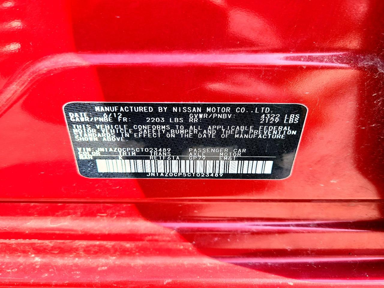 2012 NISSAN LEAF