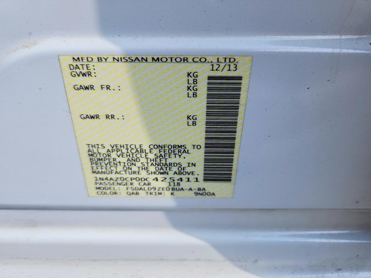 2013 NISSAN LEAF