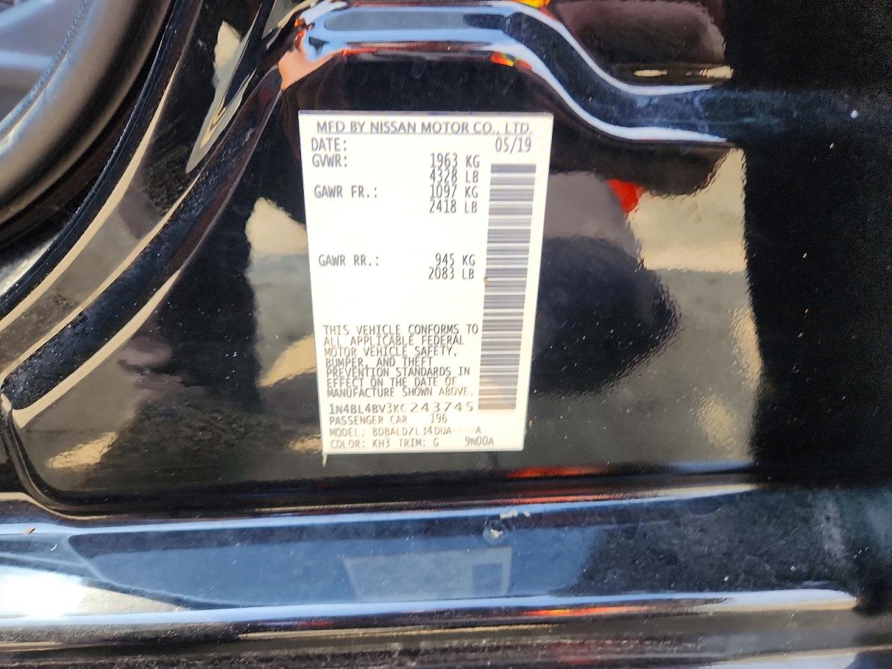 2019 NISSAN ALTIMA