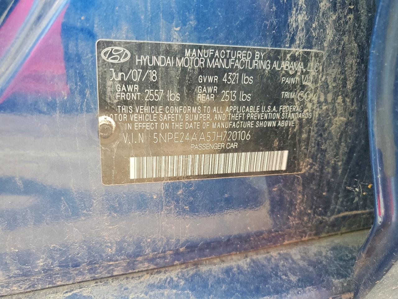 2018 HYUNDAI SONATA
