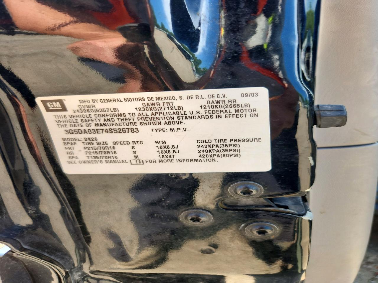 2004 BUICK RENDEZVOUS