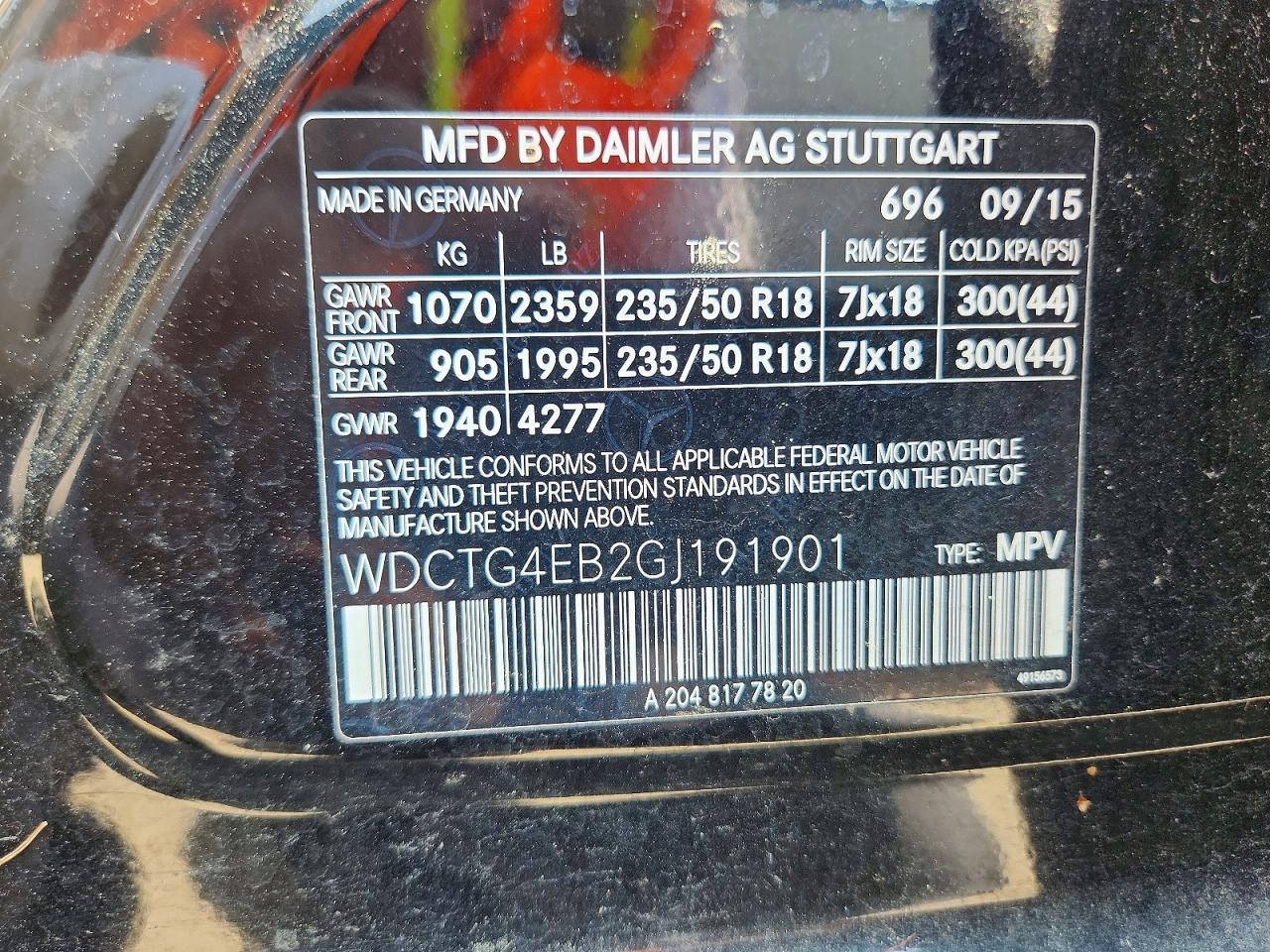 2016 MERCEDES-BENZ GLA-CLASS