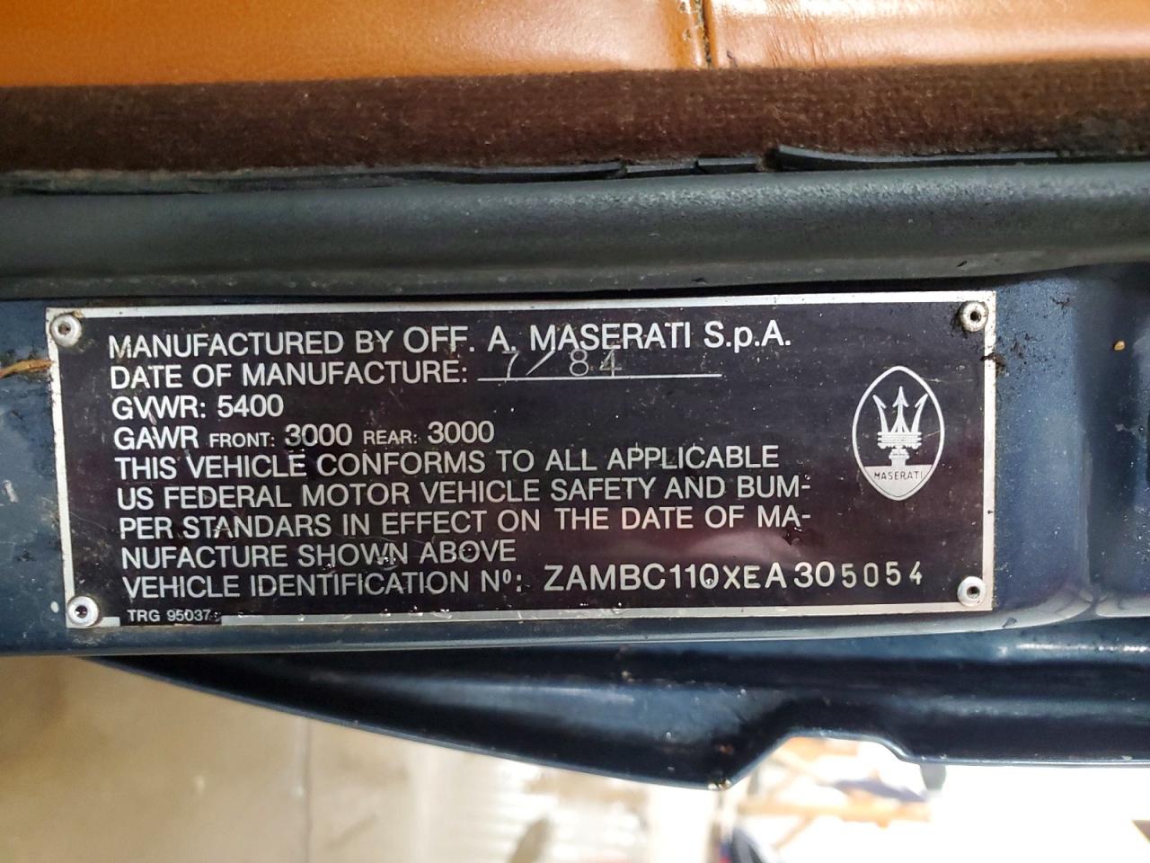 1984 MASERATI QUATTROPOR