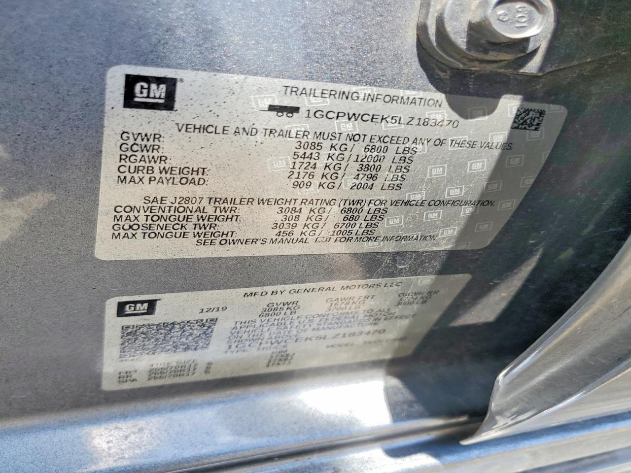 2020 CHEVROLET SILVERADO