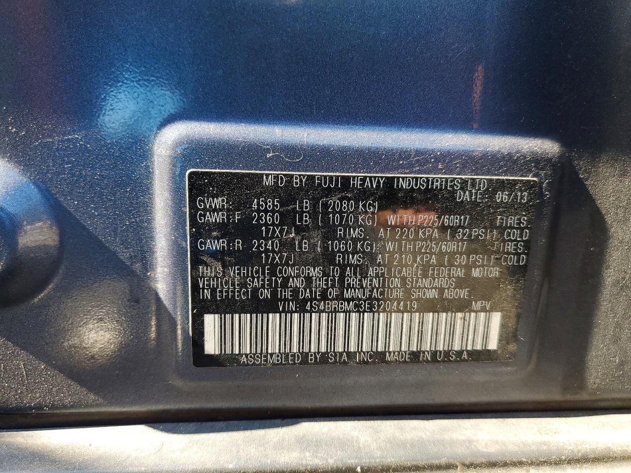 2014 SUBARU OUTBACK