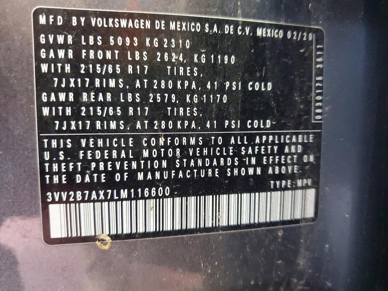 2020 VOLKSWAGEN TIGUAN