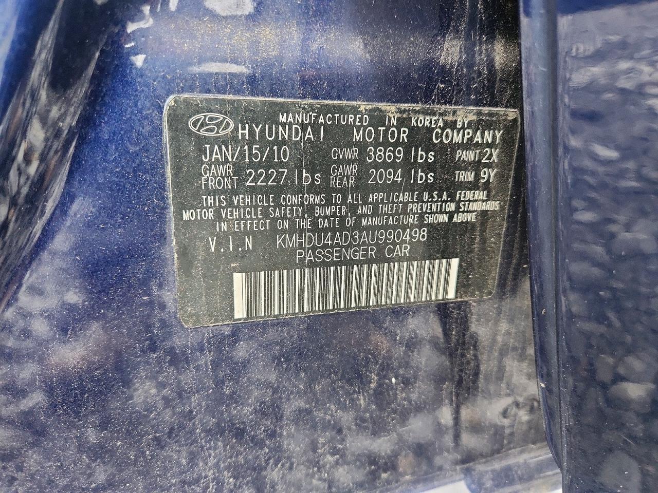 2010 HYUNDAI ELANTRA