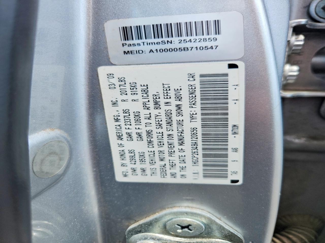 2009 HONDA ACCORD