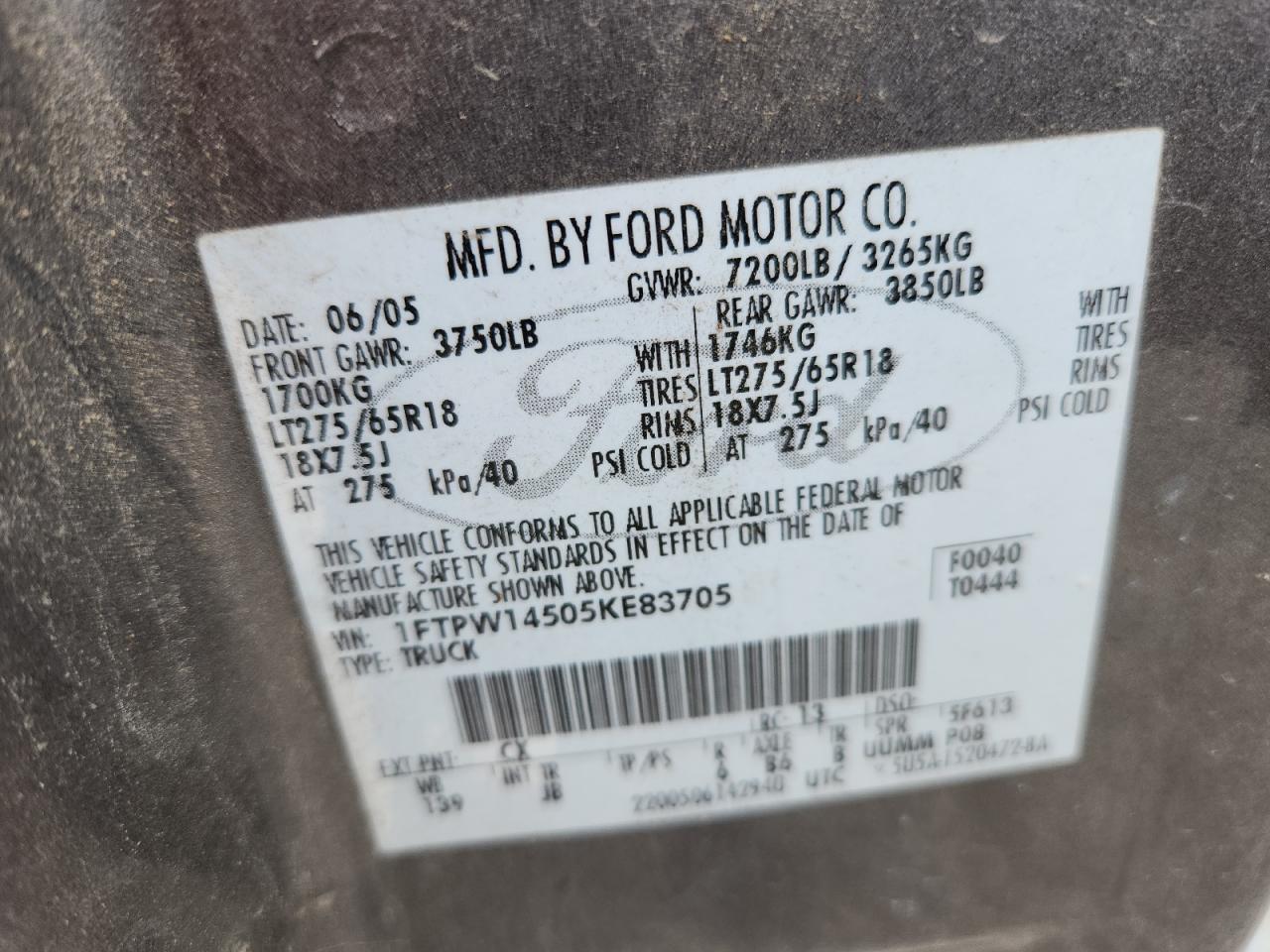 2005 FORD F-150