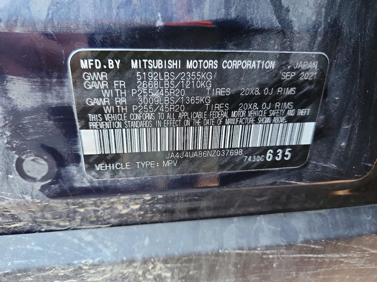 2022 MITSUBISHI OUTLANDER