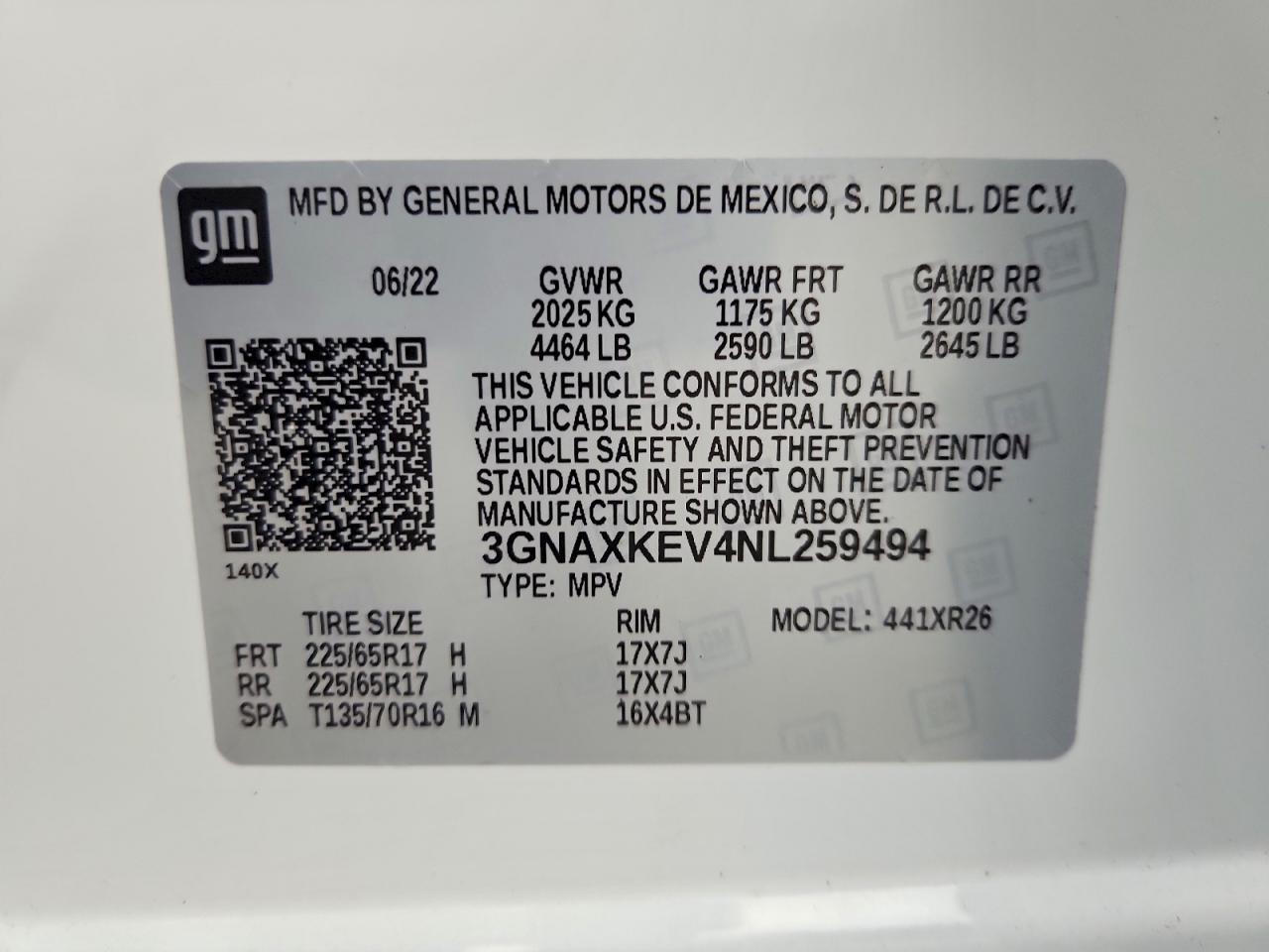 2022 CHEVROLET EQUINOX