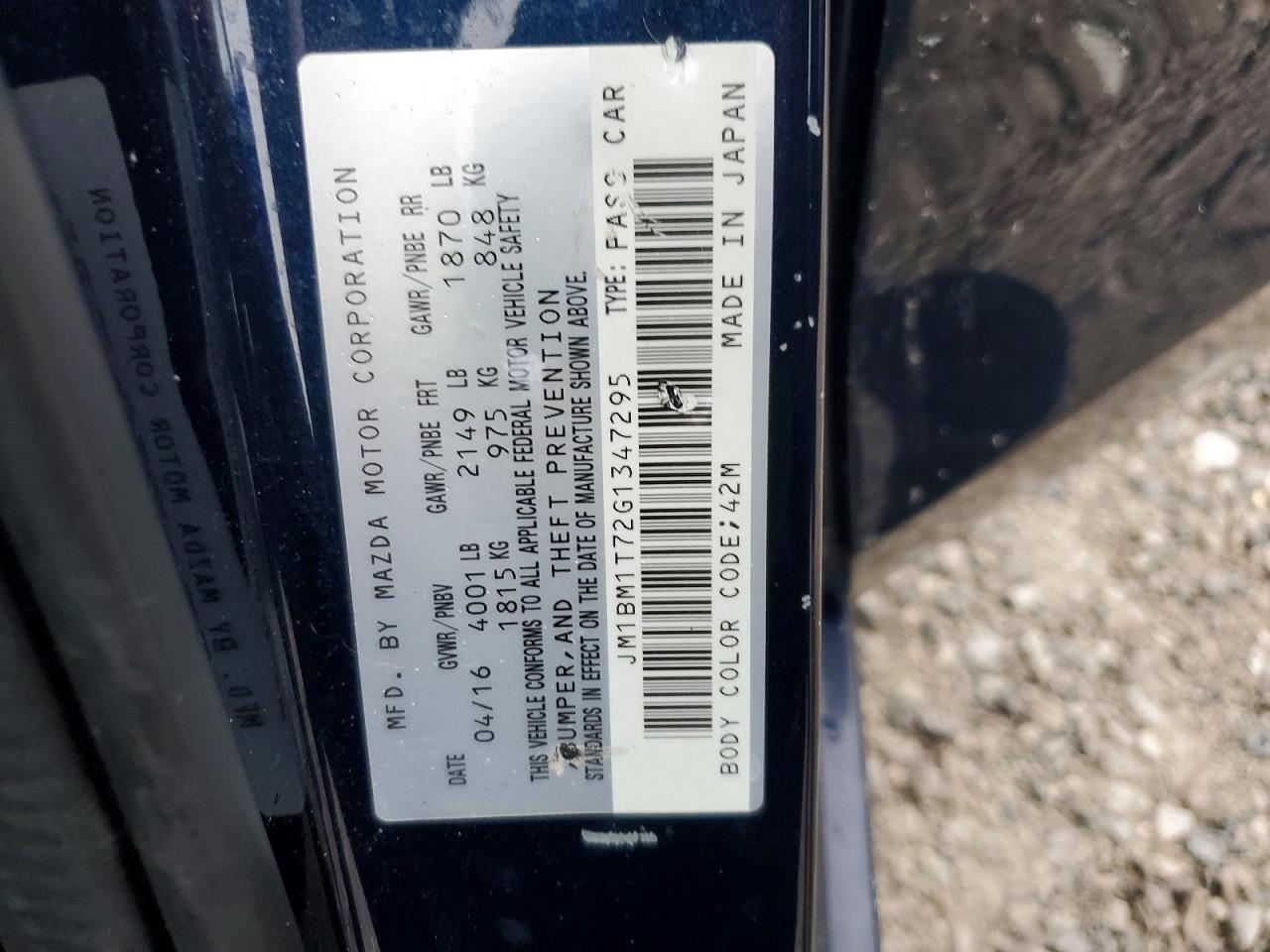 2016 MAZDA 3