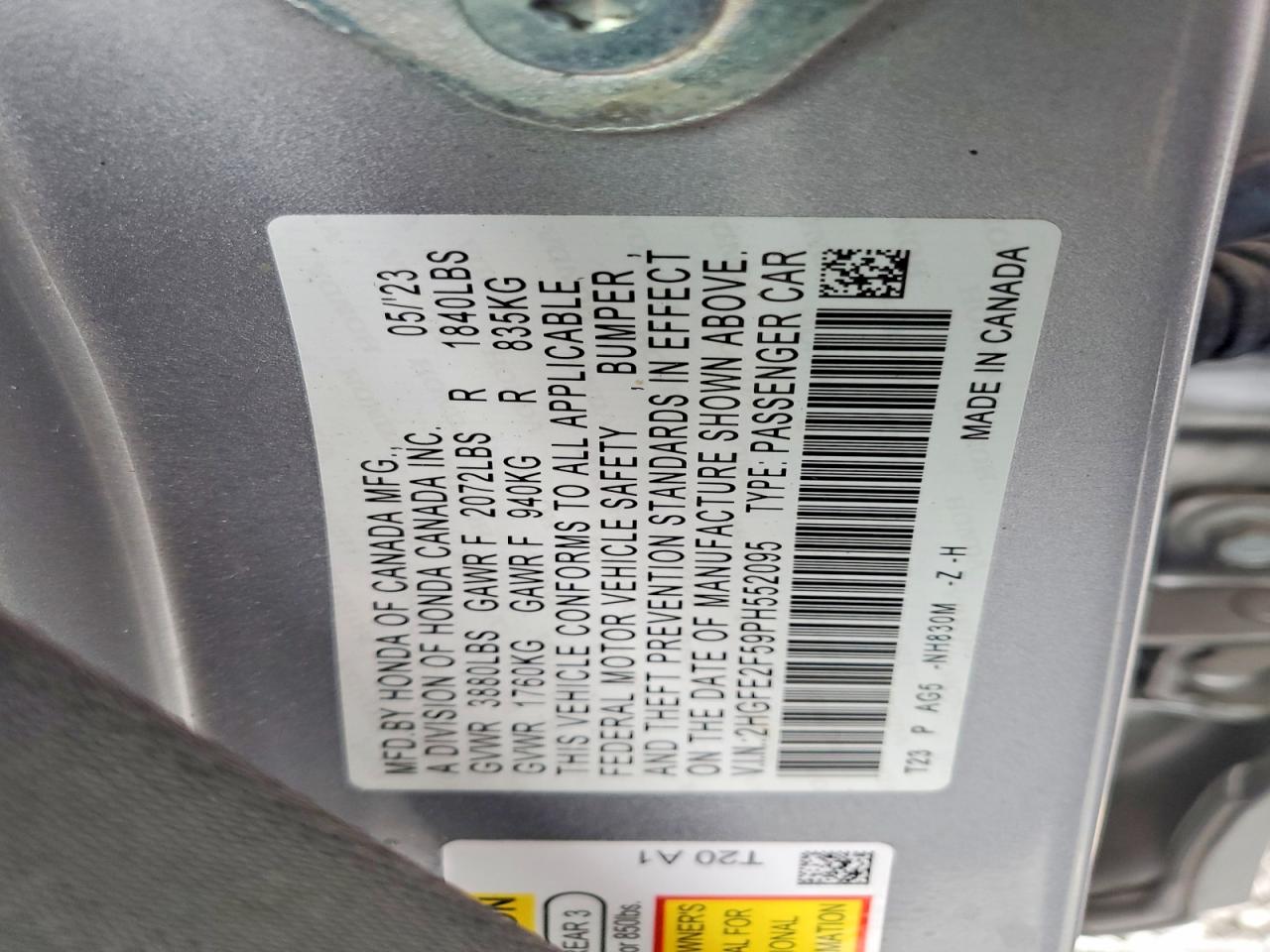 2023 HONDA CIVIC
