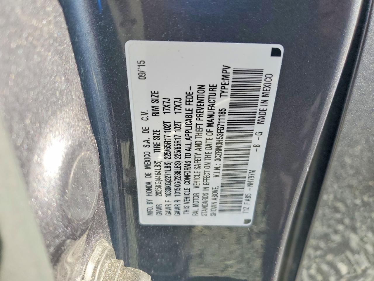 2015 HONDA CRV