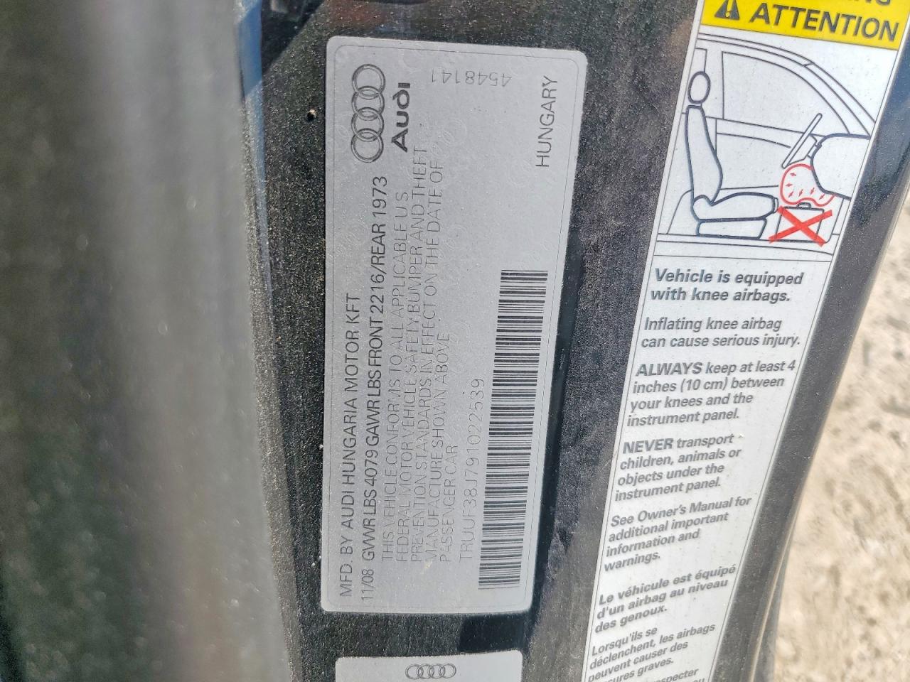 2009 AUDI TTS
