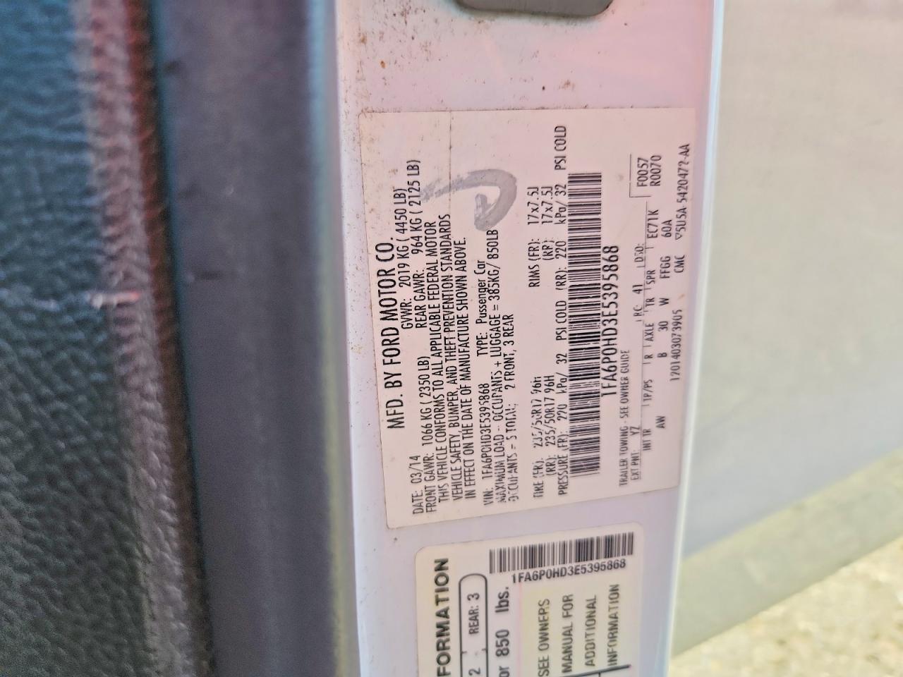 2014 FORD FUSION