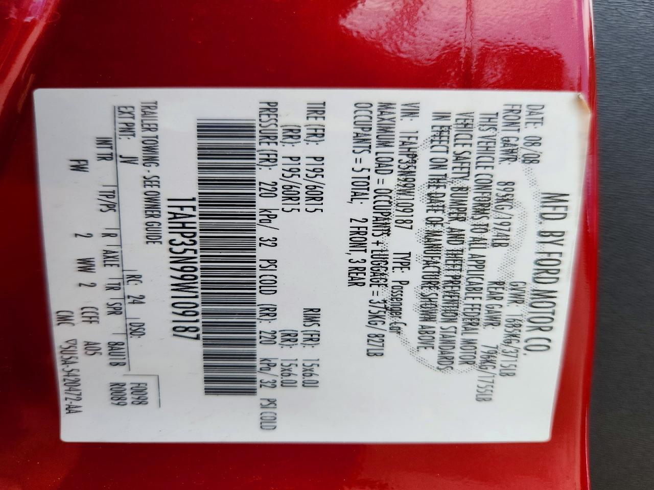 2009 FORD FOCUS