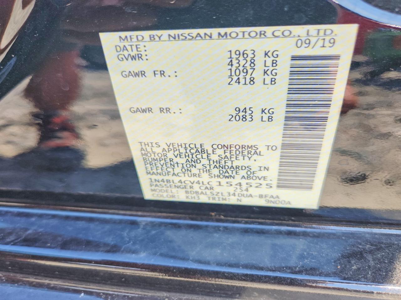 2020 NISSAN ALTIMA