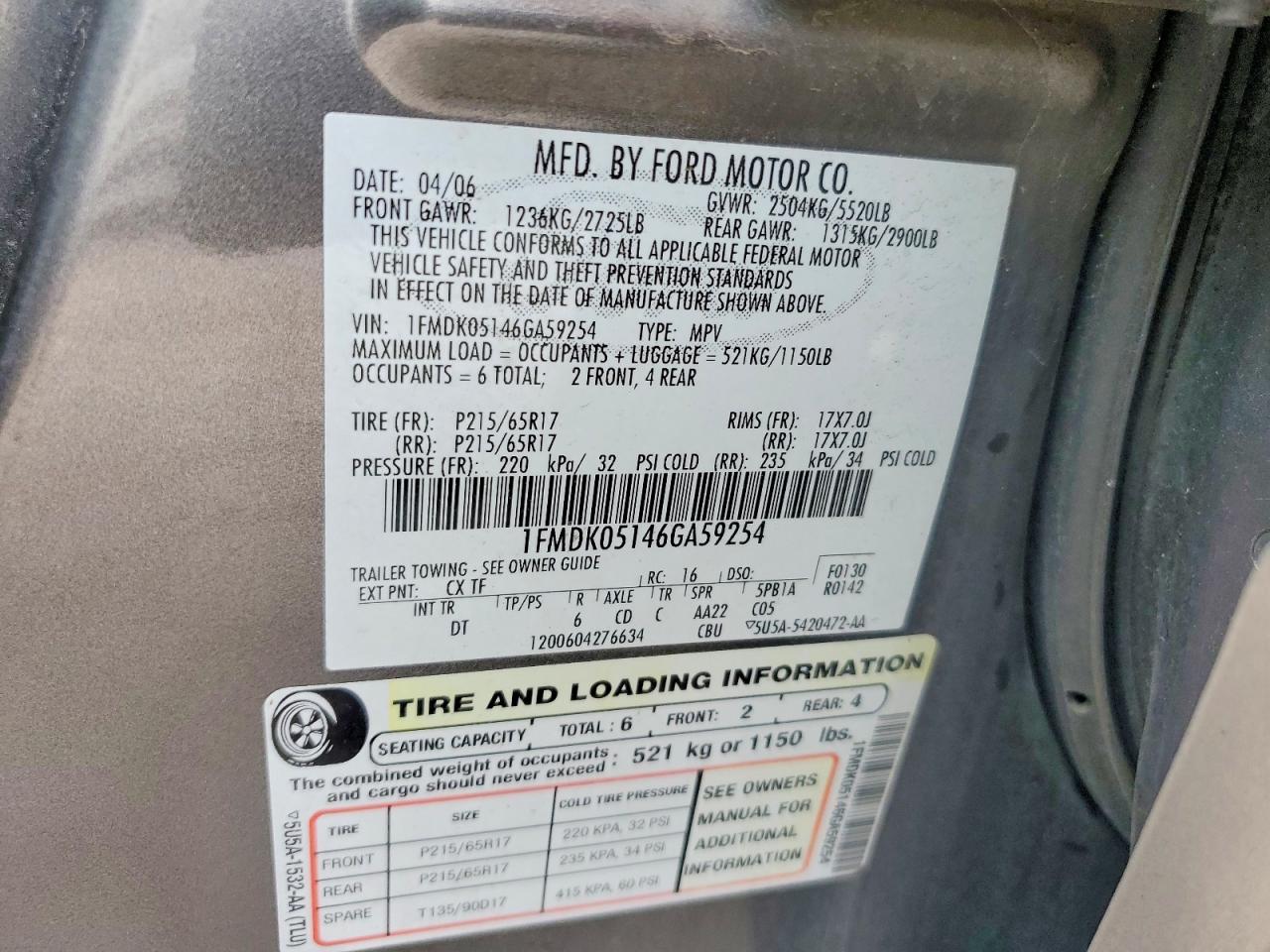 2006 FORD FREESTYLE