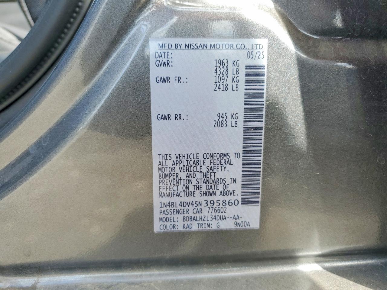 2025 NISSAN ALTIMA