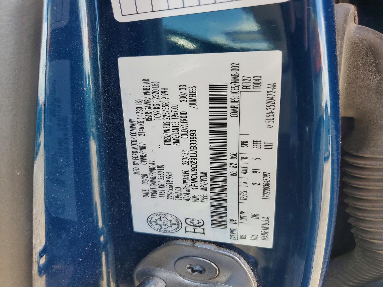 2020 FORD ESCAPE