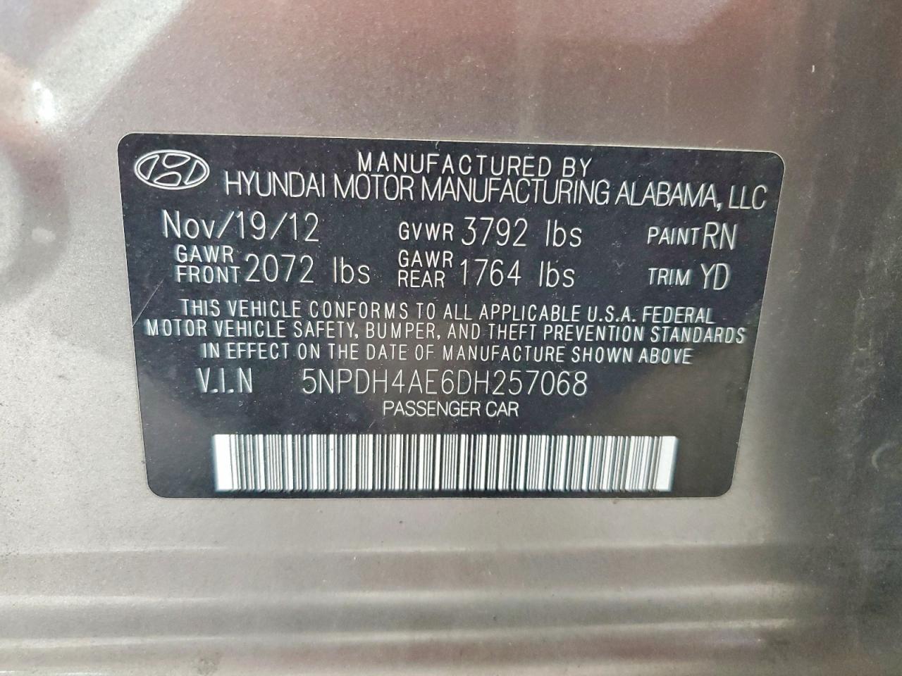 2013 HYUNDAI ELANTRA