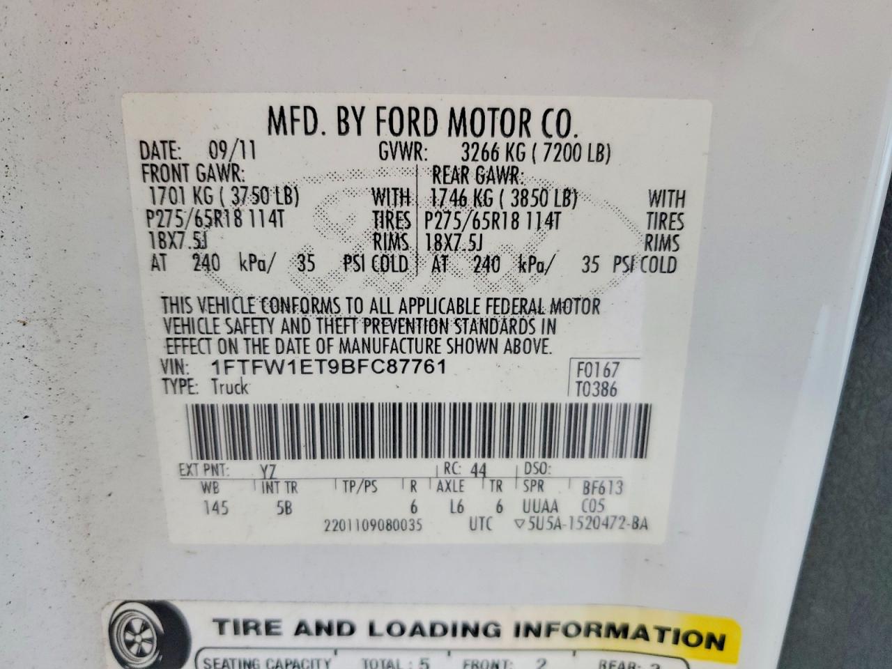 2011 FORD F-150