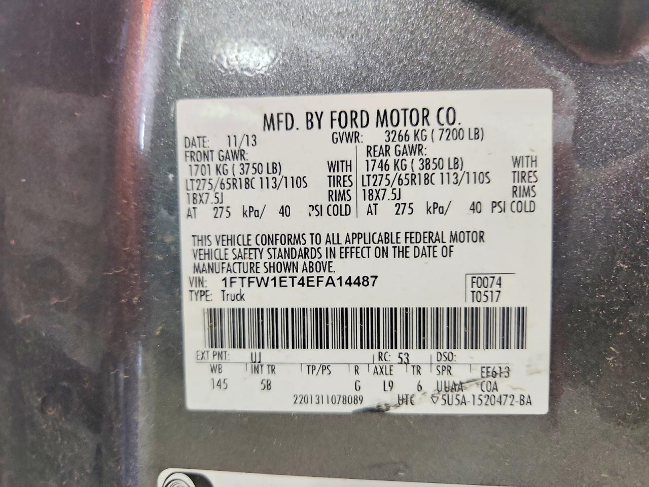2014 FORD F150