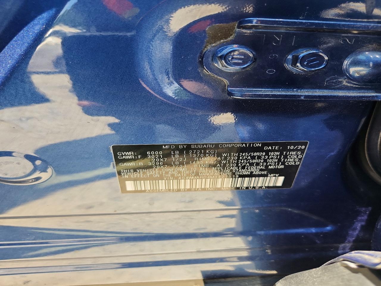 2021 SUBARU ASCENT