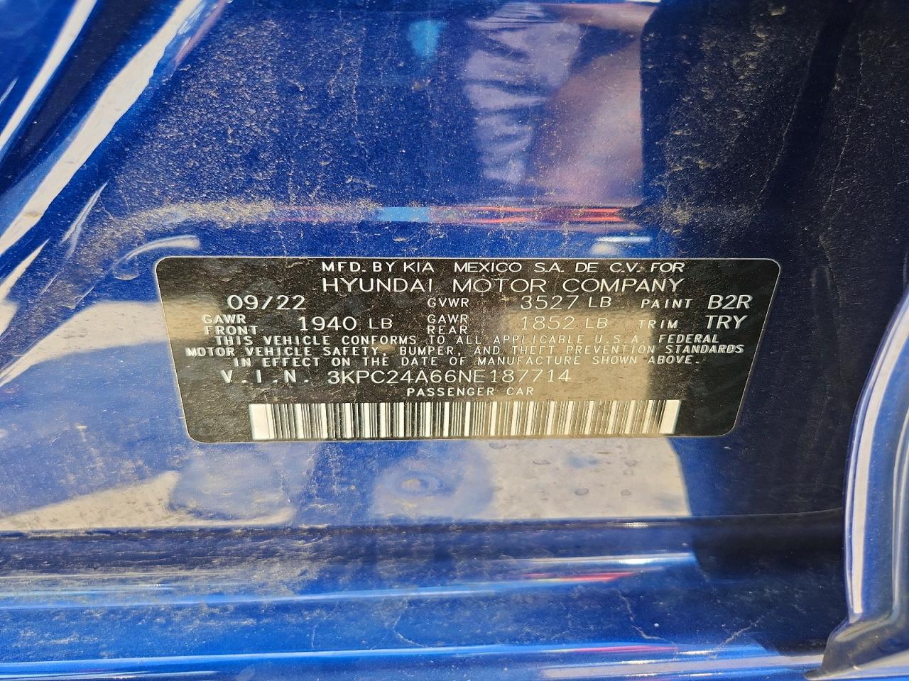 2022 HYUNDAI ACCENT