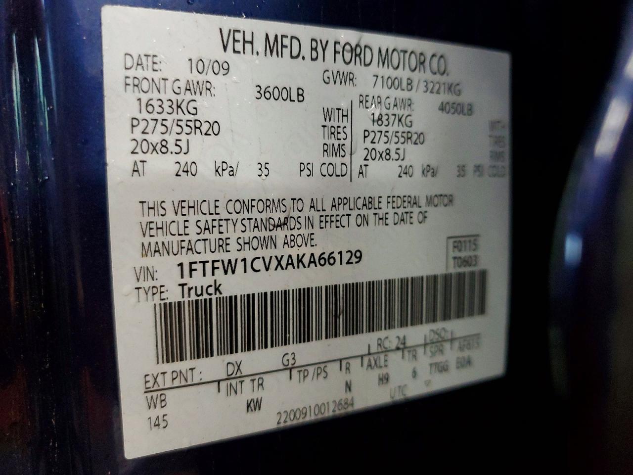 2010 FORD F150