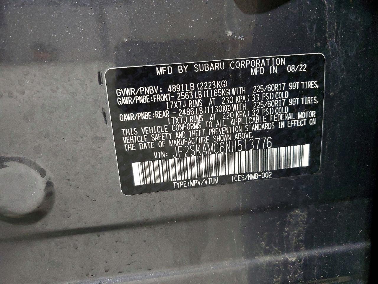 2022 SUBARU FORESTER