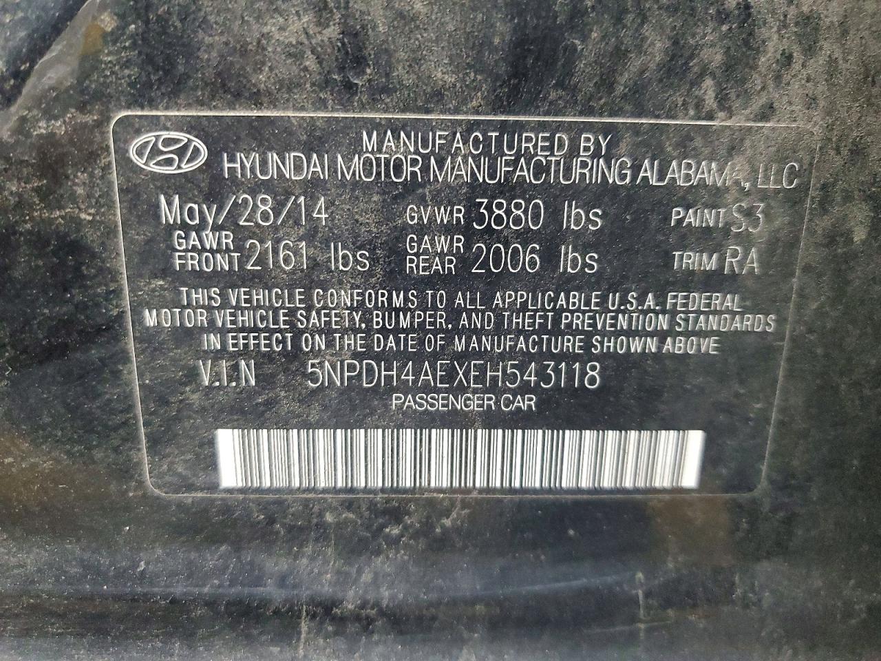 2014 HYUNDAI ELANTRA