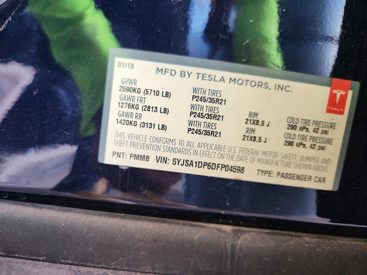 2013 TESLA MODEL S