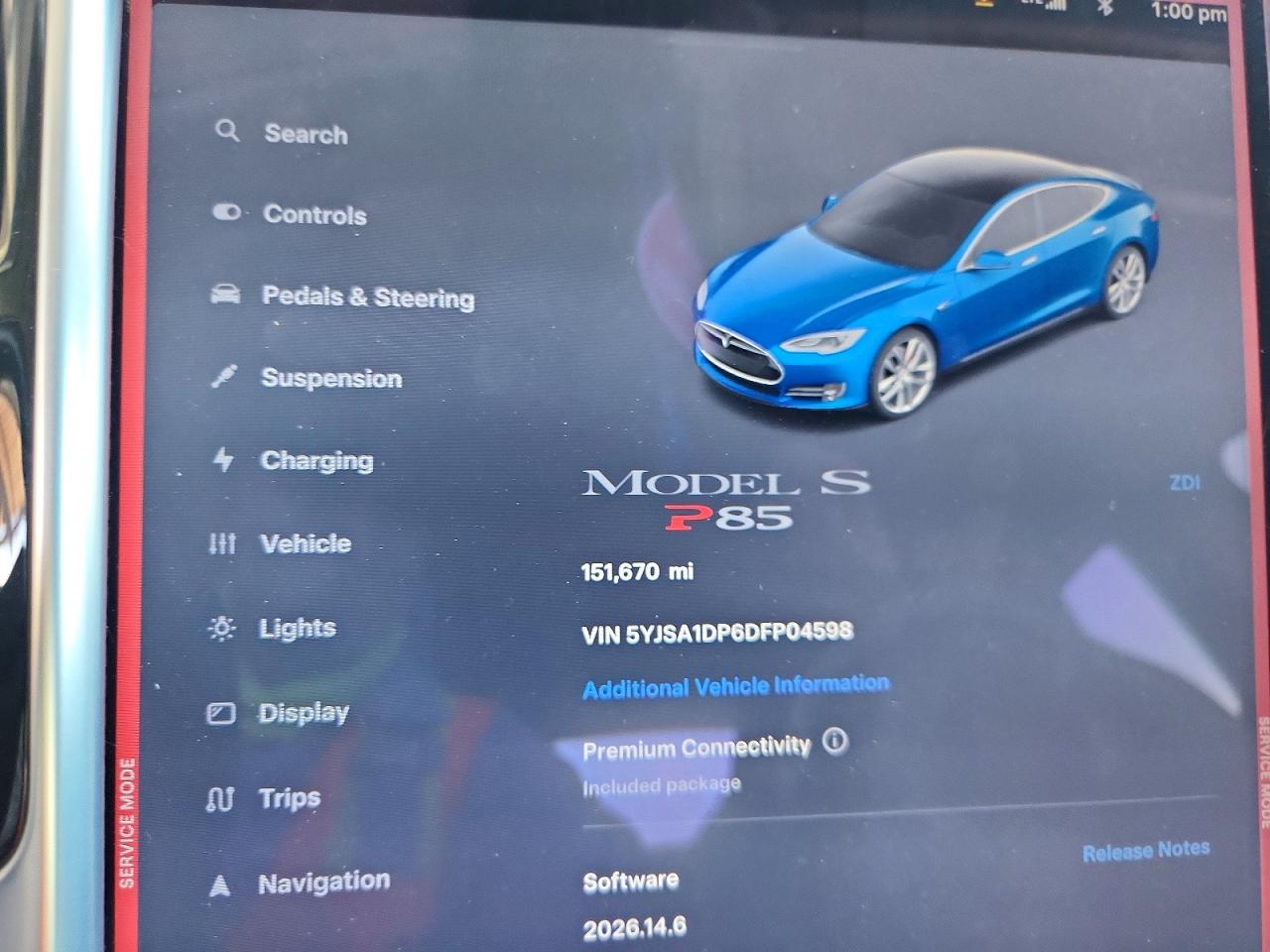 2013 TESLA MODEL S
