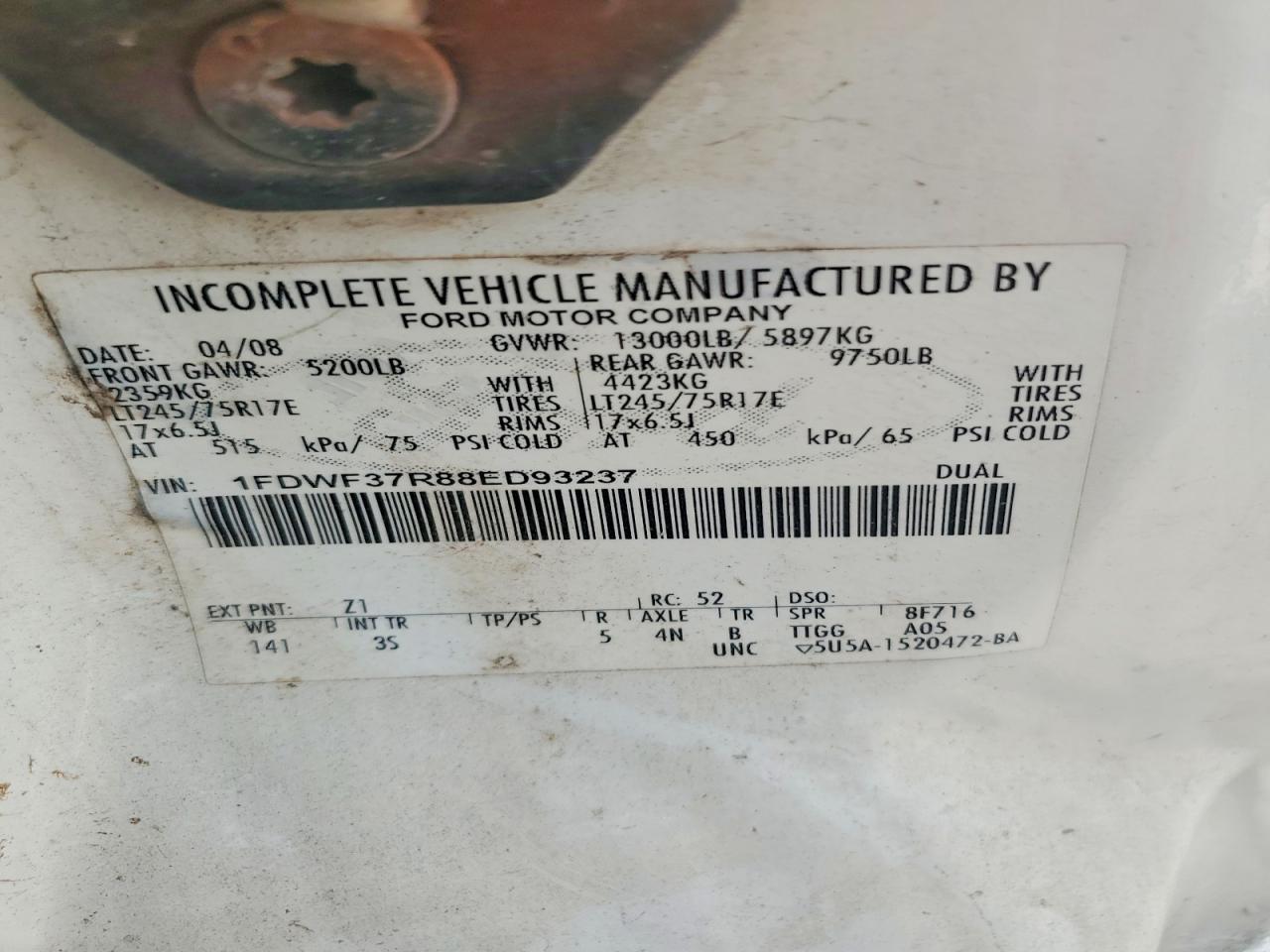 2008 FORD F350