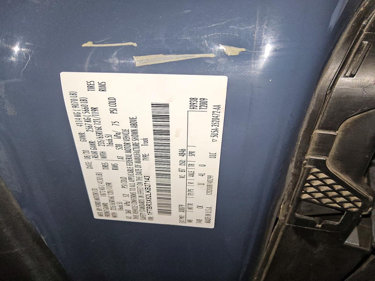 2020 FORD TRANSIT