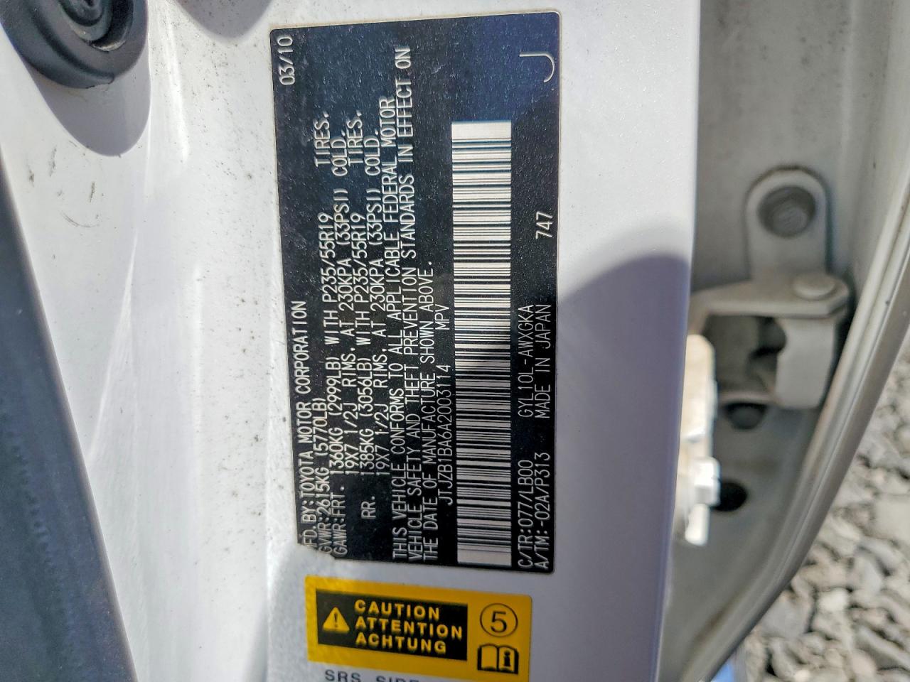 2010 LEXUS RX450