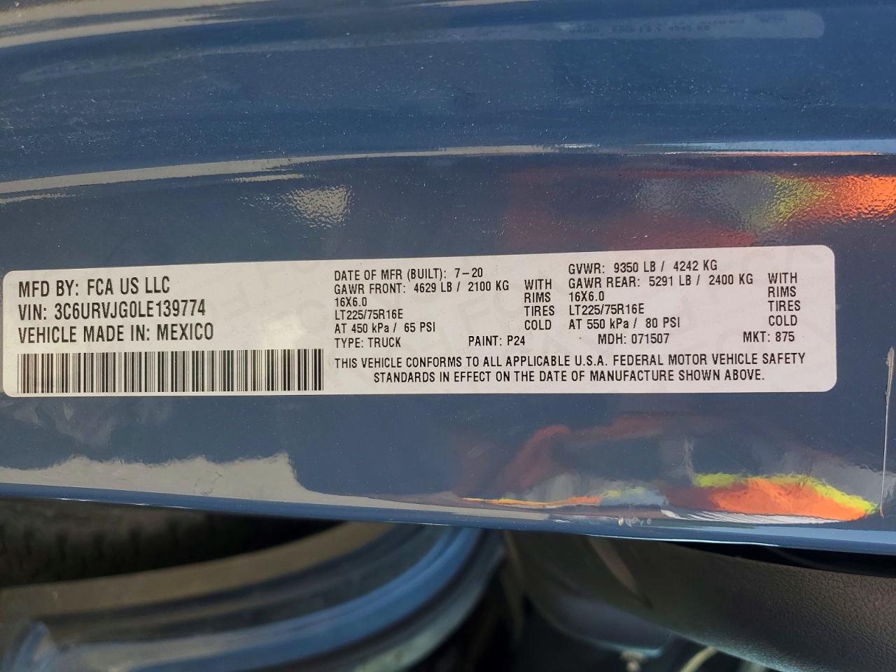 2020 RAM PROMASTER