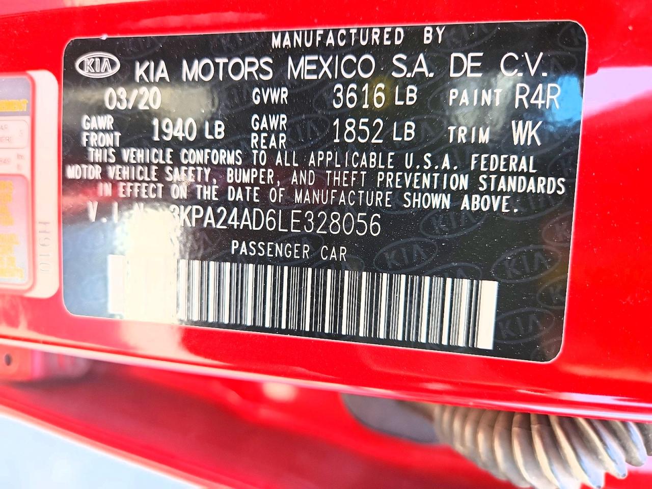 2020 KIA RIO