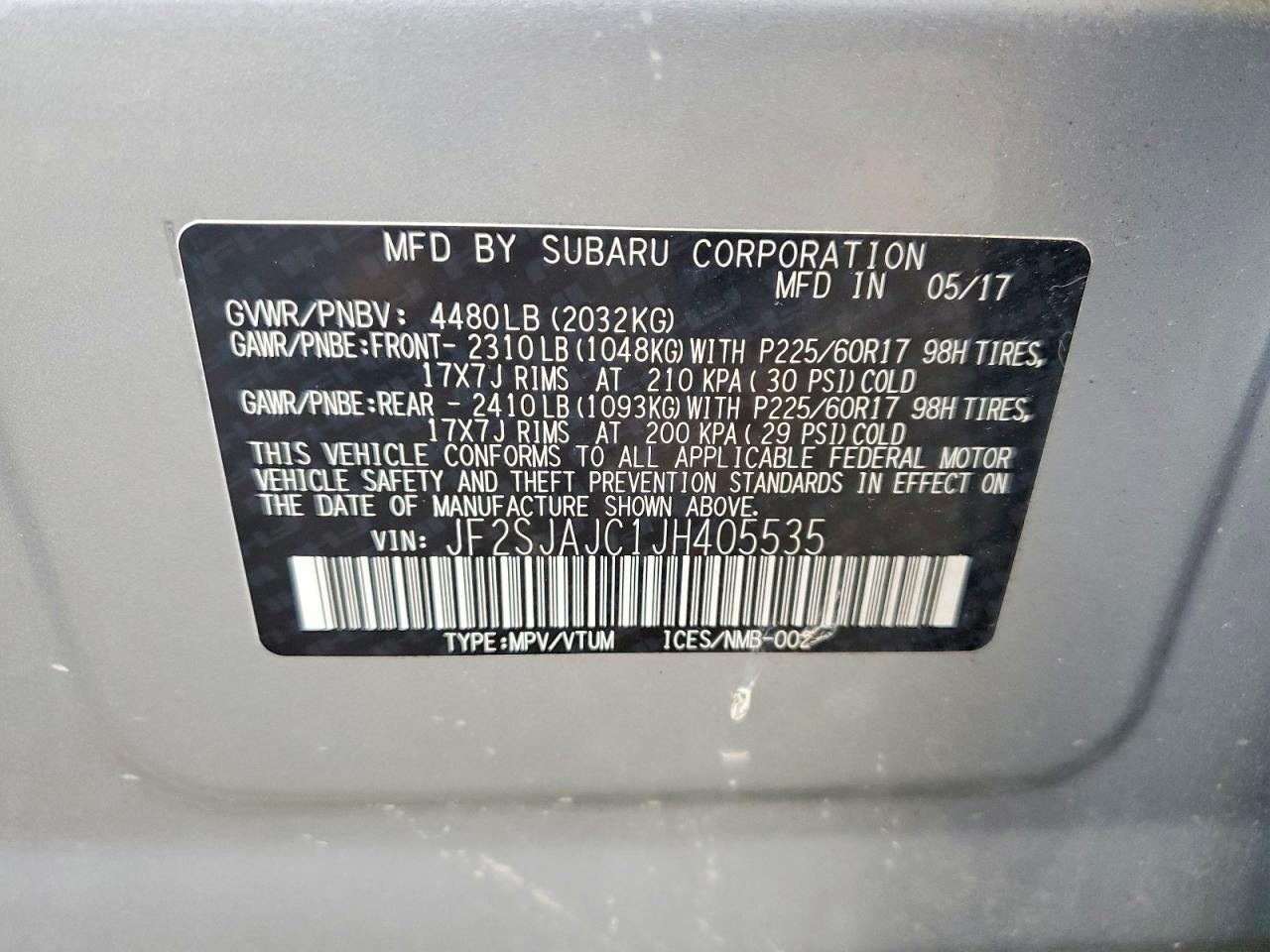 2018 SUBARU FORESTER