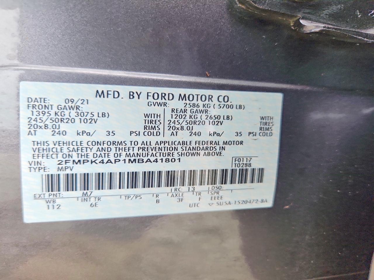 2021 FORD EDGE