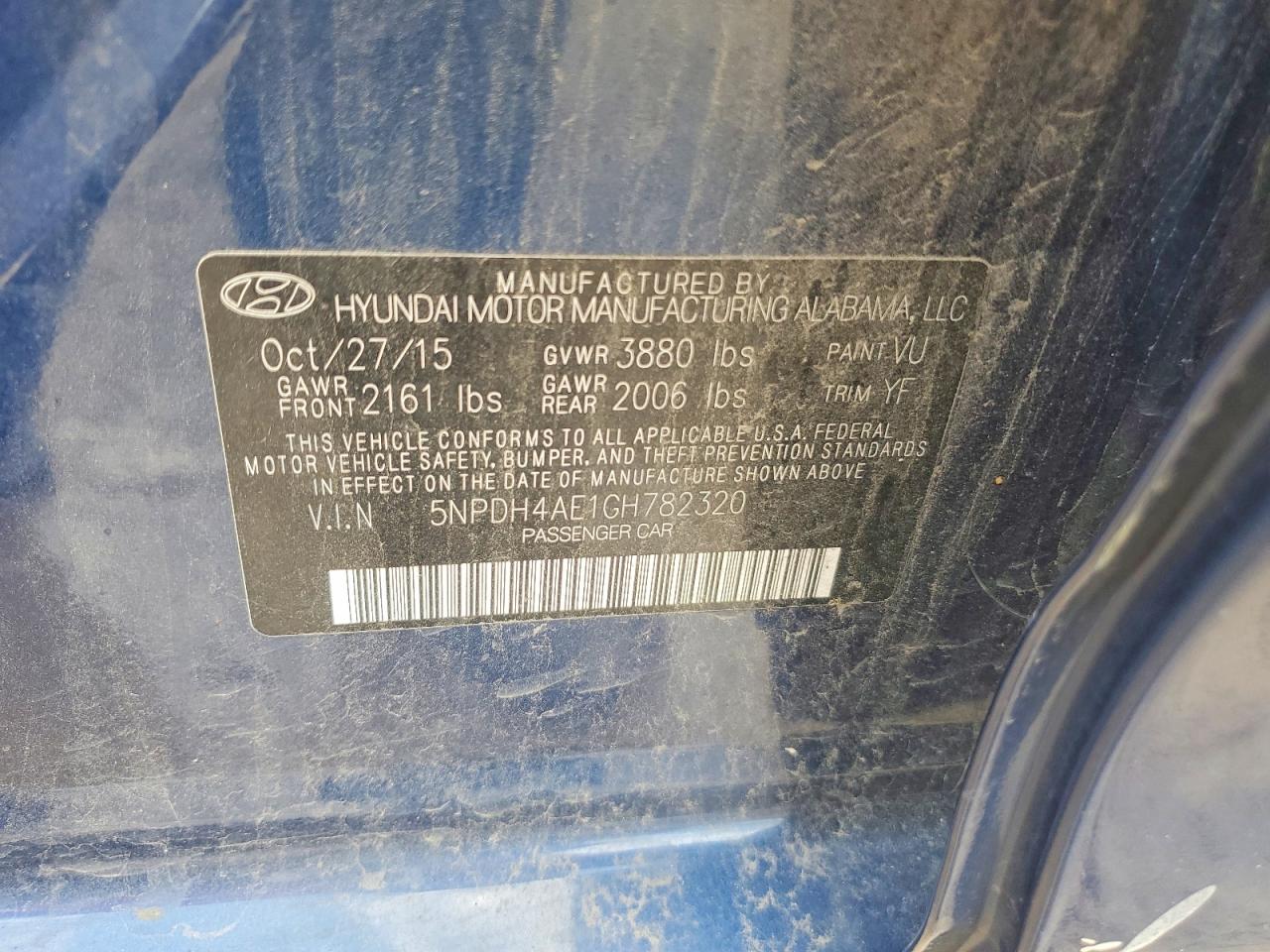 2016 HYUNDAI ELANTRA