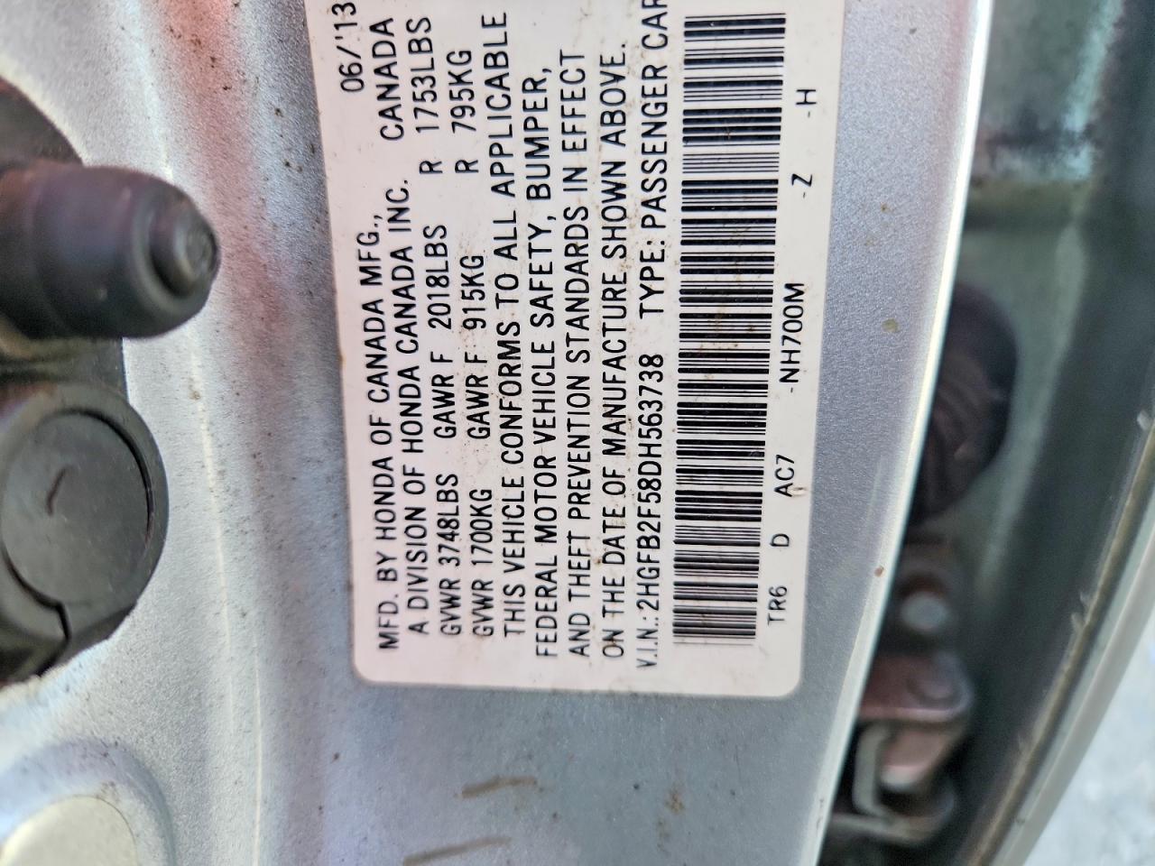 2013 HONDA CIVIC